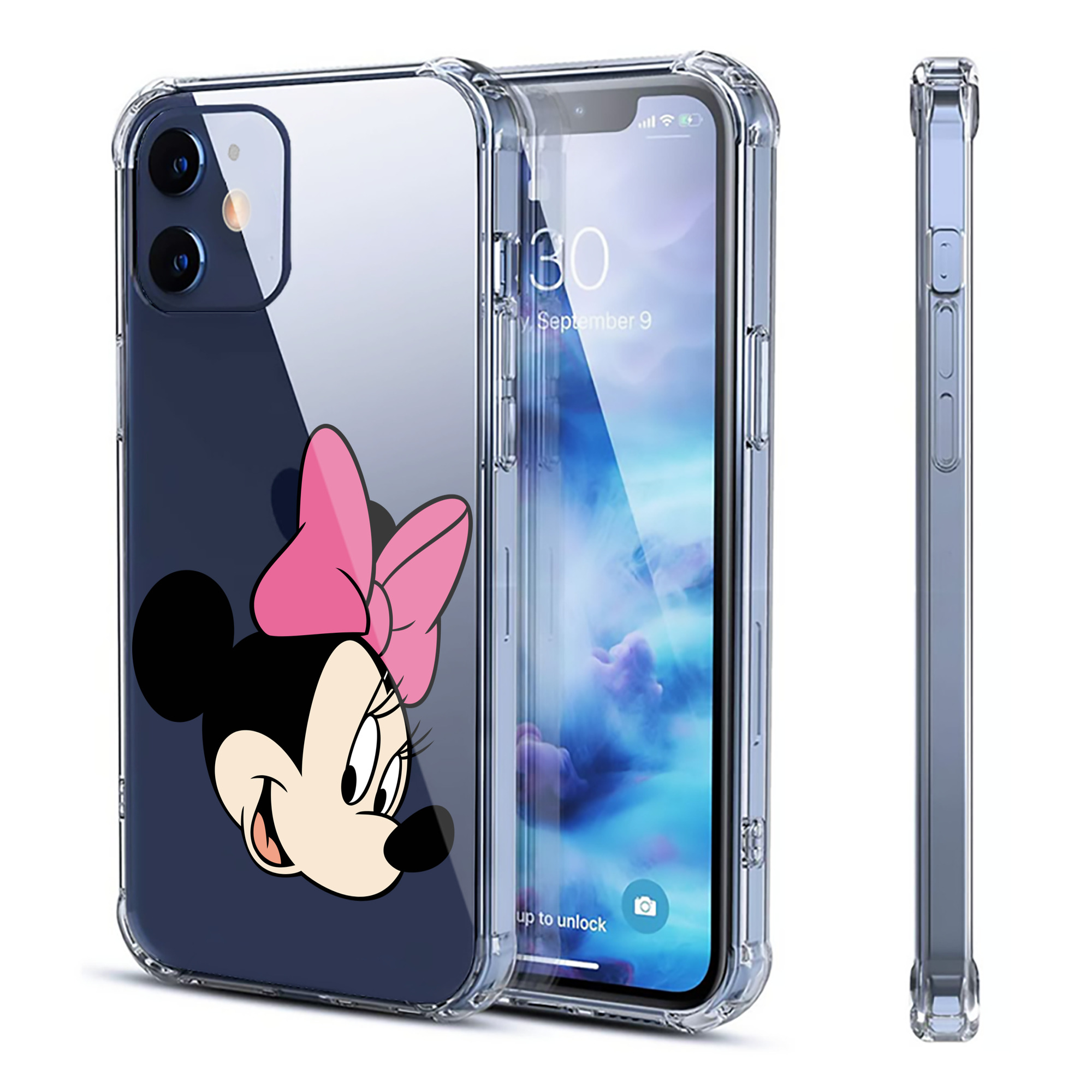 （画像用） ミッキーマウス Mickey Mouse 【iPhone 12シリーズ対応】透明スマホケース（クリアソフトケース）